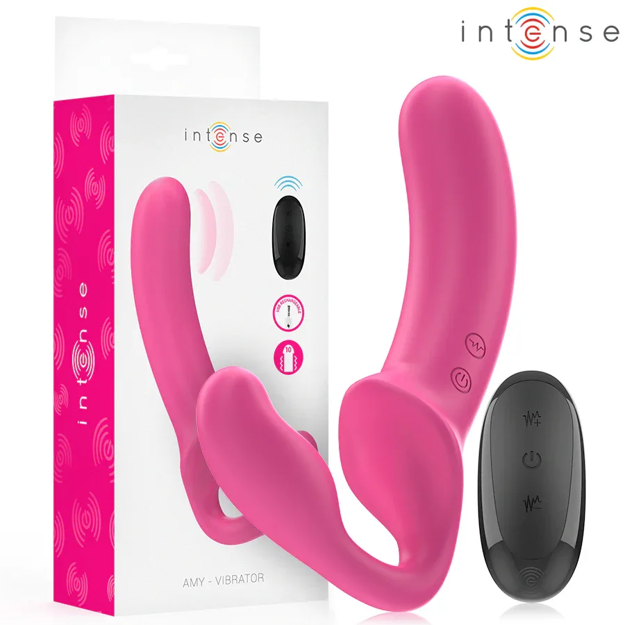 INTENSE - AMY DOPPELVIBRATOR 20 CM ROSA FERNBEDIENUNG - Vanelion Paradise
