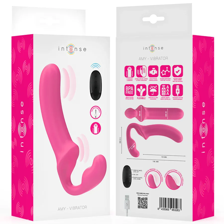 INTENSE - AMY DOPPELVIBRATOR 20 CM ROSA FERNBEDIENUNG - Vanelion Paradise