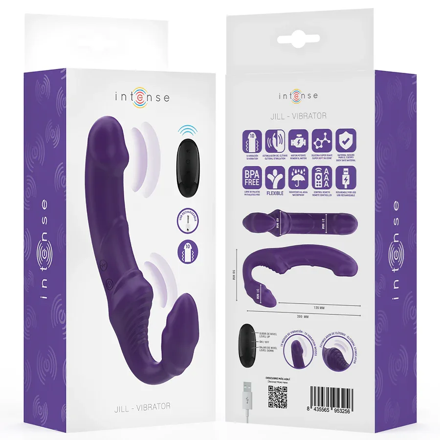 INTENSE - JILL DOPPELVIBRATOR 20 CM LILA FERNBEDIENUNG - Vanelion Paradise