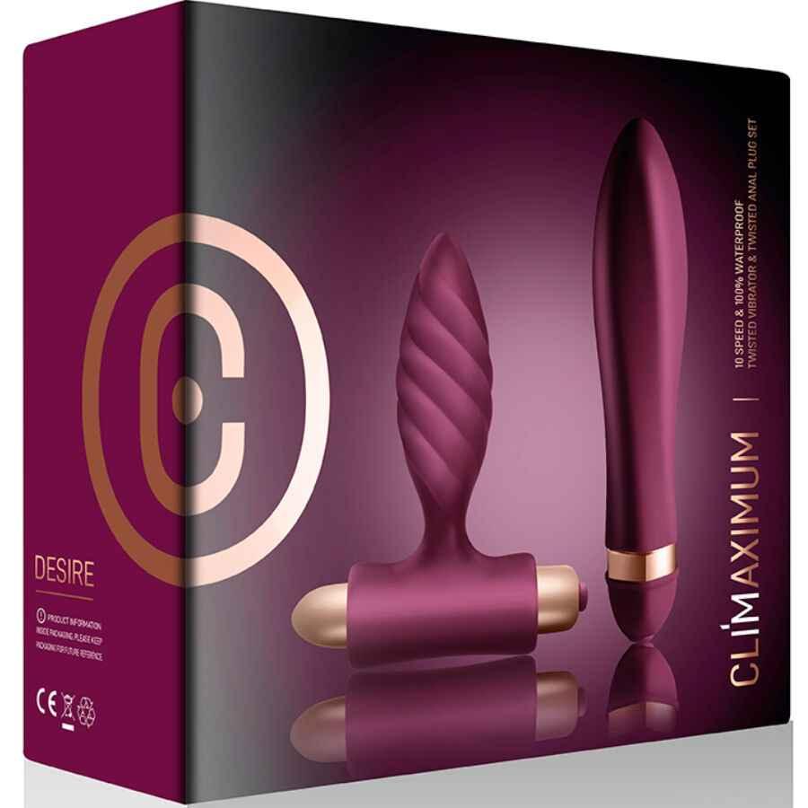 CLIMAXIMUM - DESIRE KIT TWISTED VIBRATOR + ANALPLUG - Vanelion Paradise