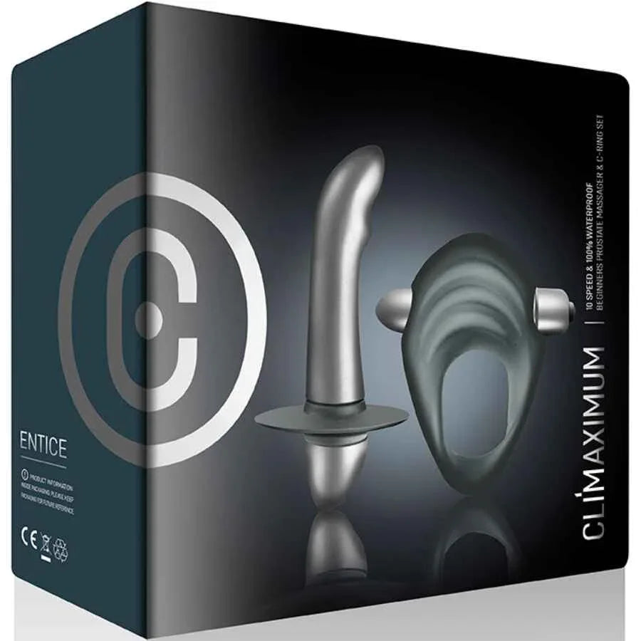 CLIMAXIMUM - ENTICE KIT COCK RING + PROSTATA VIBRATOR ANFÄNGER - Vanelion Paradise