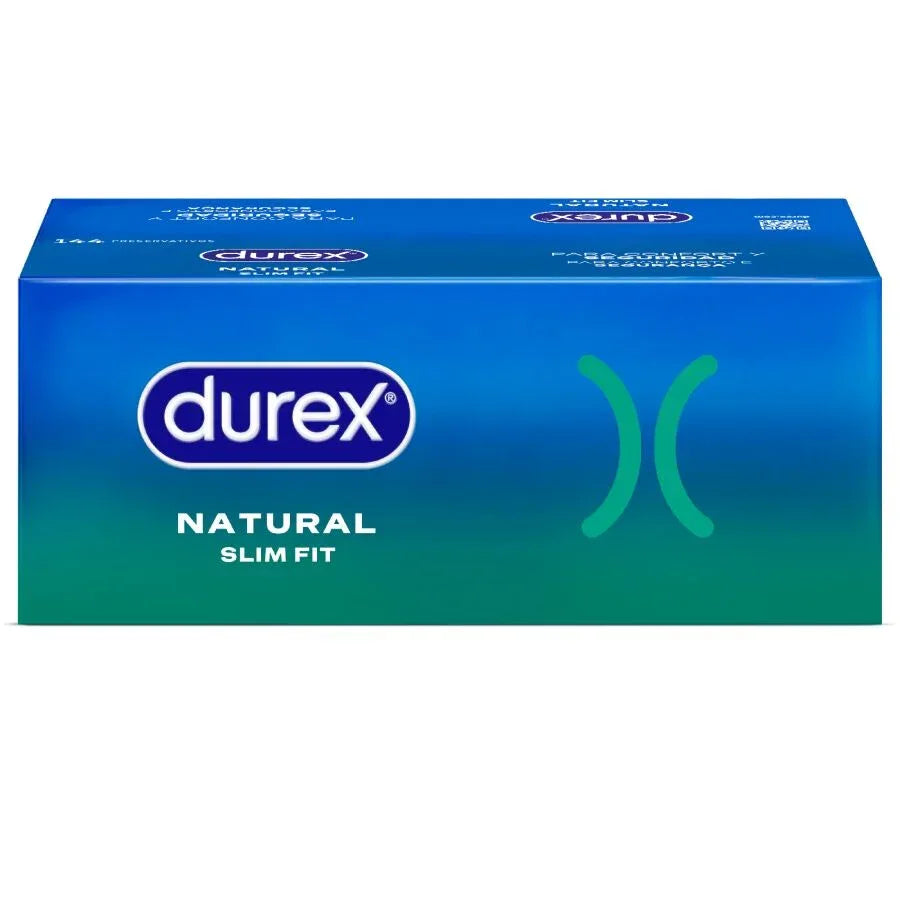 Durex Natural Slim Fit Kondome – 144 Stück, schmal, extra sicher - Vanelion Paradise