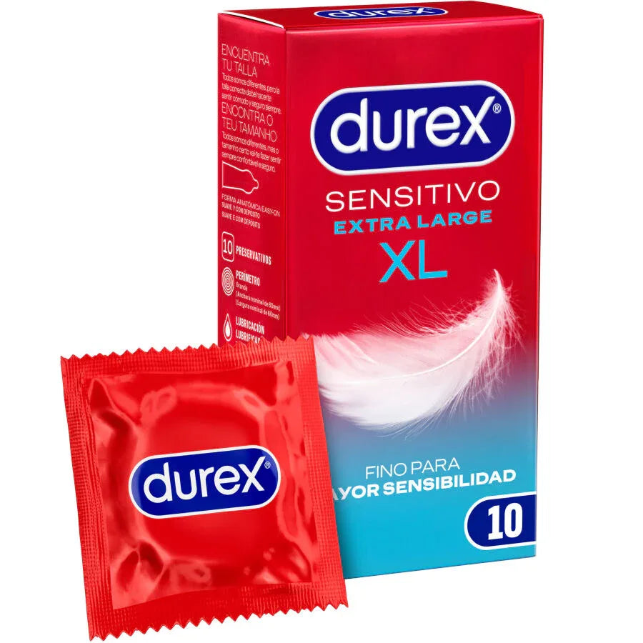 Durex Sensitivo XL Kondome – extra groß & ultra dünn, 10 Stück - Vanelion Paradise