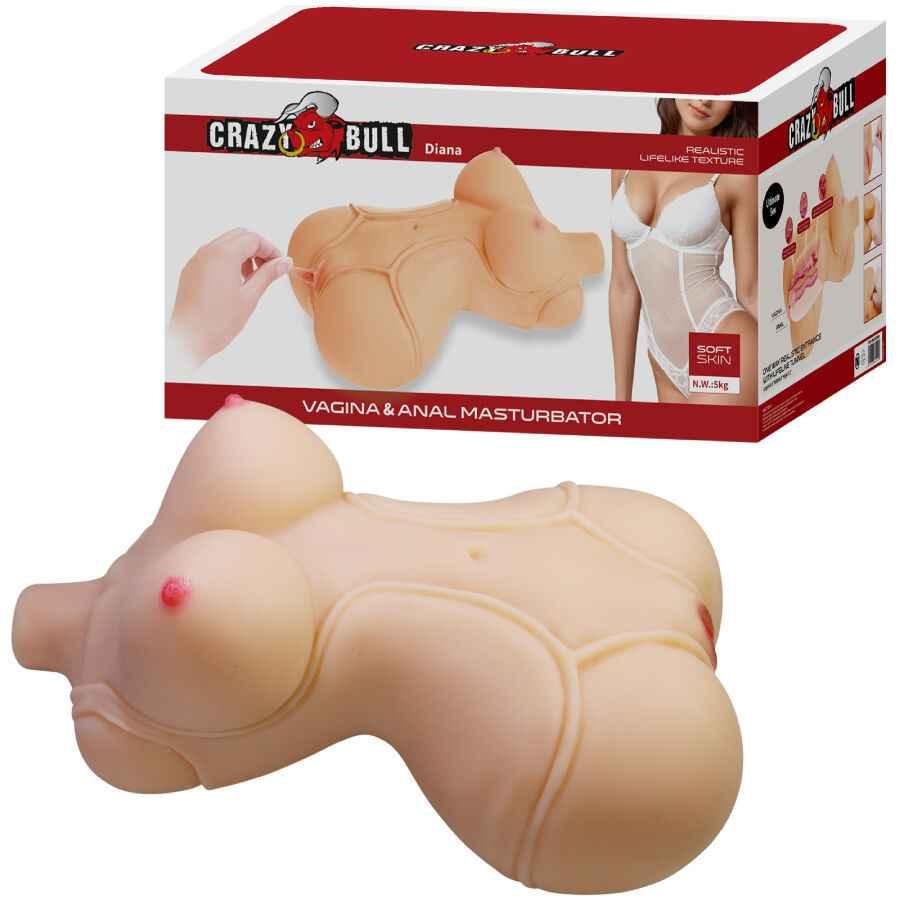 CRAZY BULL - DIANA REALISTISCHER WEIBLICHER TORSO VAGINA UND ANAL 5 KG - Vanelion Paradise