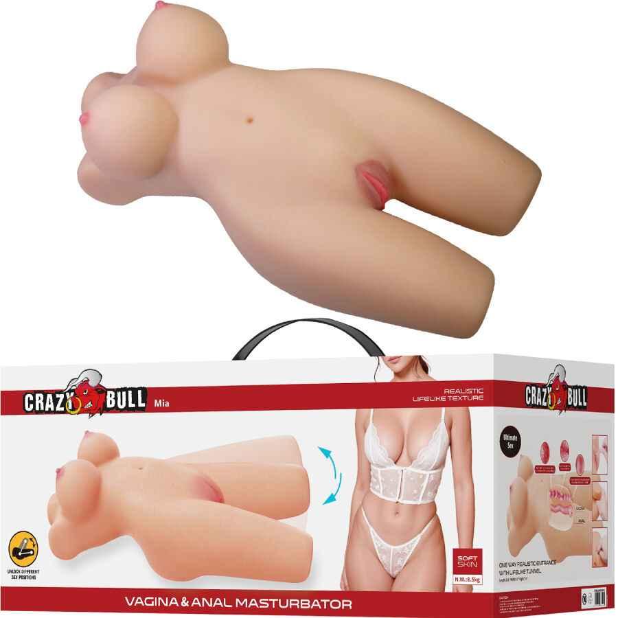 CRAZY BULL - MIA REALISTISCHER WEIBLICHER TORSO VAGINA UND ANAL 8,5 KG - Vanelion Paradise