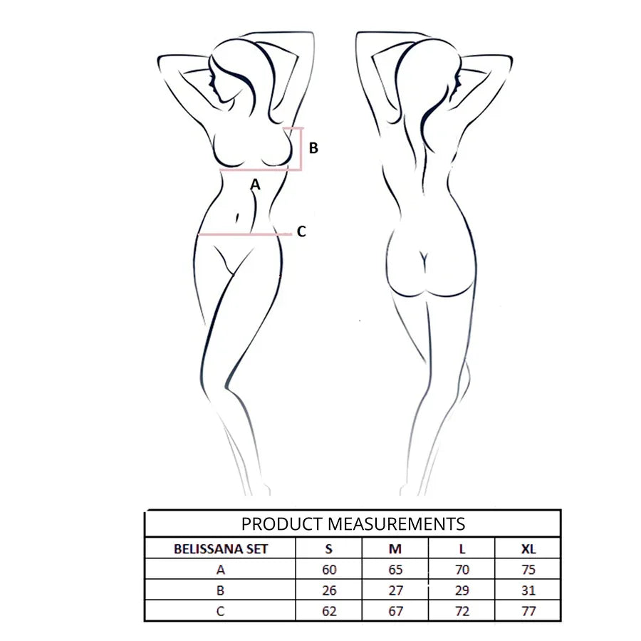 PASSION - BELISSANA BH + STRING SET BLAU S/M - Vanelion Paradise