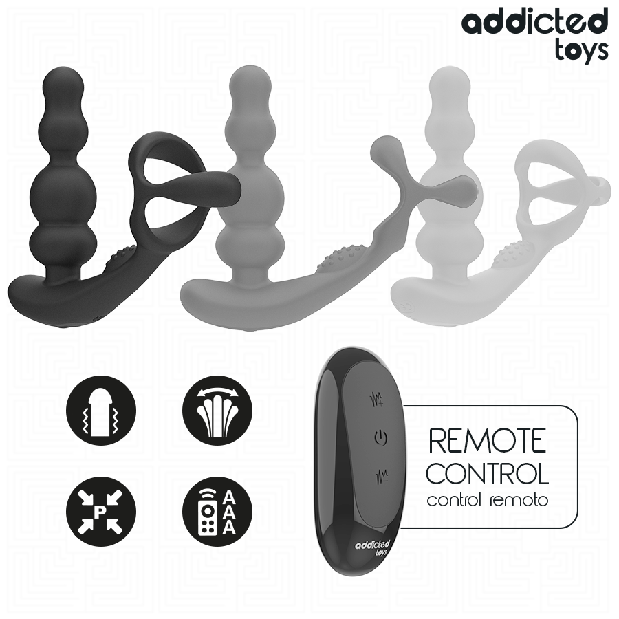 ADDICTED TOYS – ROTIERENDER PROSTATAMASSAGEGERÄT MIT FERNBEDIENUNG