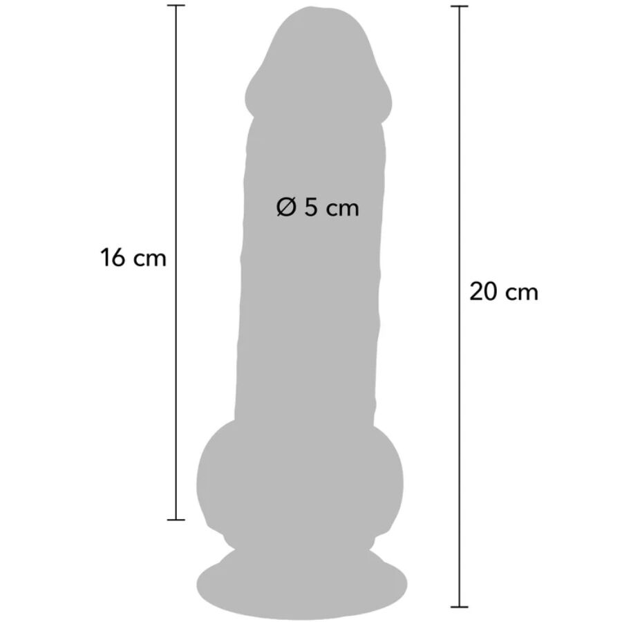 Get Real Deluxe realistischer Dildo mit Saugnapf, extra dick, 20 cm – Produktansicht 4