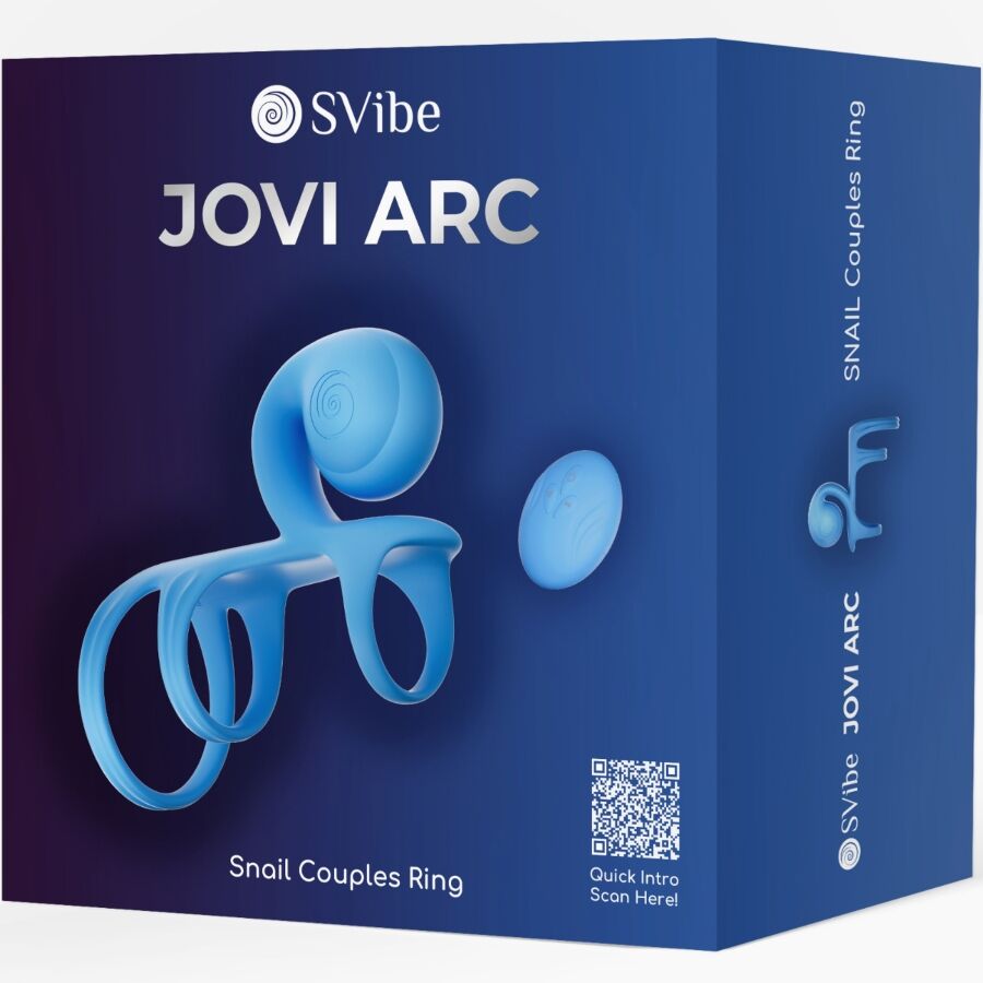 SVibe Snail Jovi Arc vibrierender Paarring in Blau – Produktansicht 8