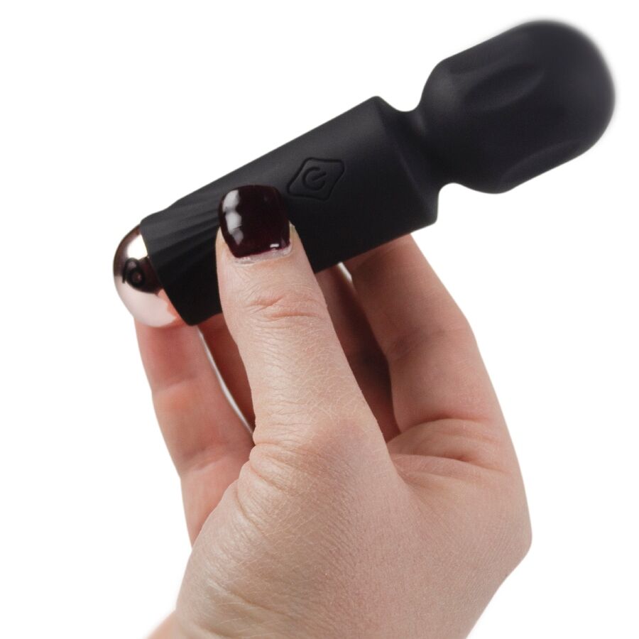 ROCKS-OFF - MINI-AKKU-ZAUBERSTAB MIT 16 FUNKTIONEN, SCHWARZE TULPE