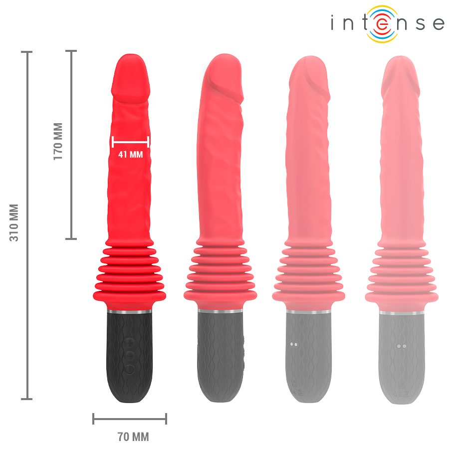 INTENSE - CYNTHIA FERNBEDIENUNGS-STOSSVIBRATOR MIT WÄRMEFUNKTION