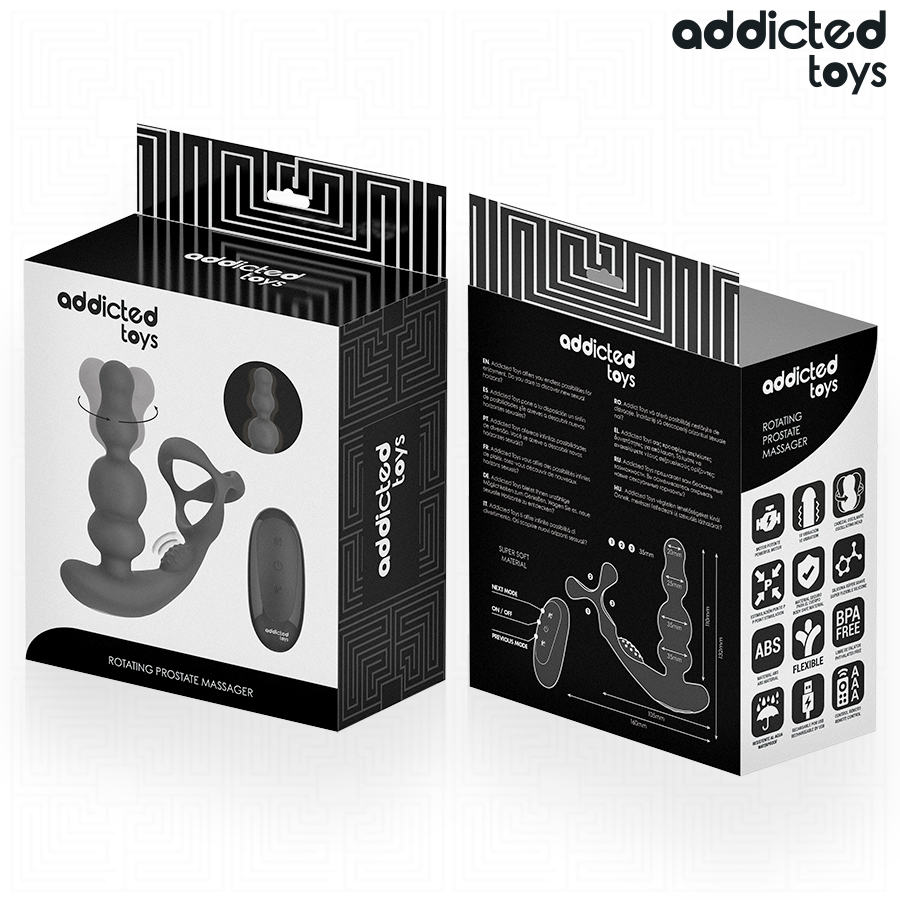 ADDICTED TOYS – ROTIERENDER PROSTATAMASSAGEGERÄT MIT FERNBEDIENUNG