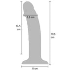 GET REAL - REALISTIC SILICONE VIBRATING DILDO PURPLE 19.5 CM