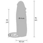 GET REAL – FEUCHTIGKEITSSPENDENDE SILIKON-PENISHÜLLE IN KARAMELL, 16 CM