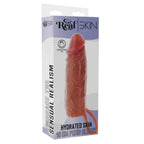 GET REAL – FEUCHTIGKEITSSPENDENDE SILIKON-PENISHÜLLE IN KARAMELL, 16 CM