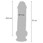 GET REAL - DELUXE REALISTIC PENIS WITH TESTICLES EXTRA THICK 31 CM