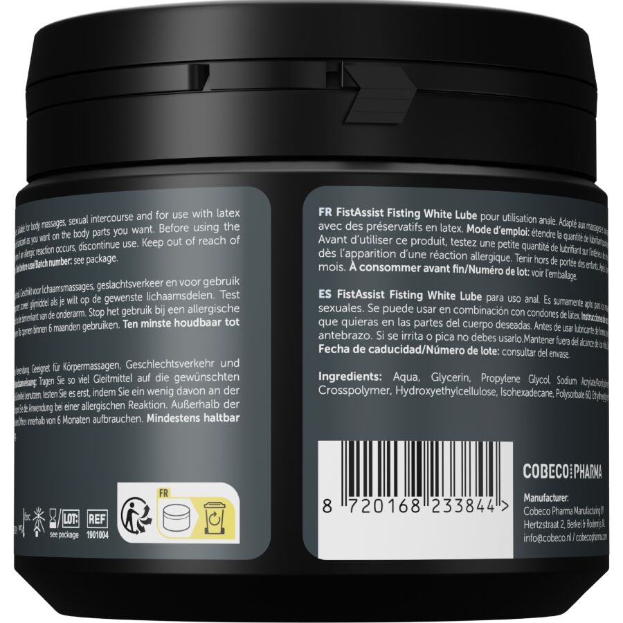 Cobeco Fist Assist Extra Dickes Gleitgel Weiß 500 ml
