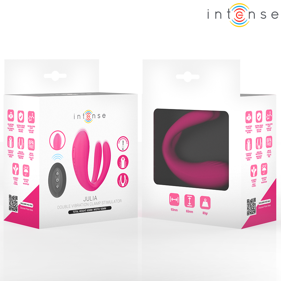 INTENSE - JULIA DOPPELVIBRATOR-KLEMMENSTIMULATOR MIT FERNBEDIENUNG