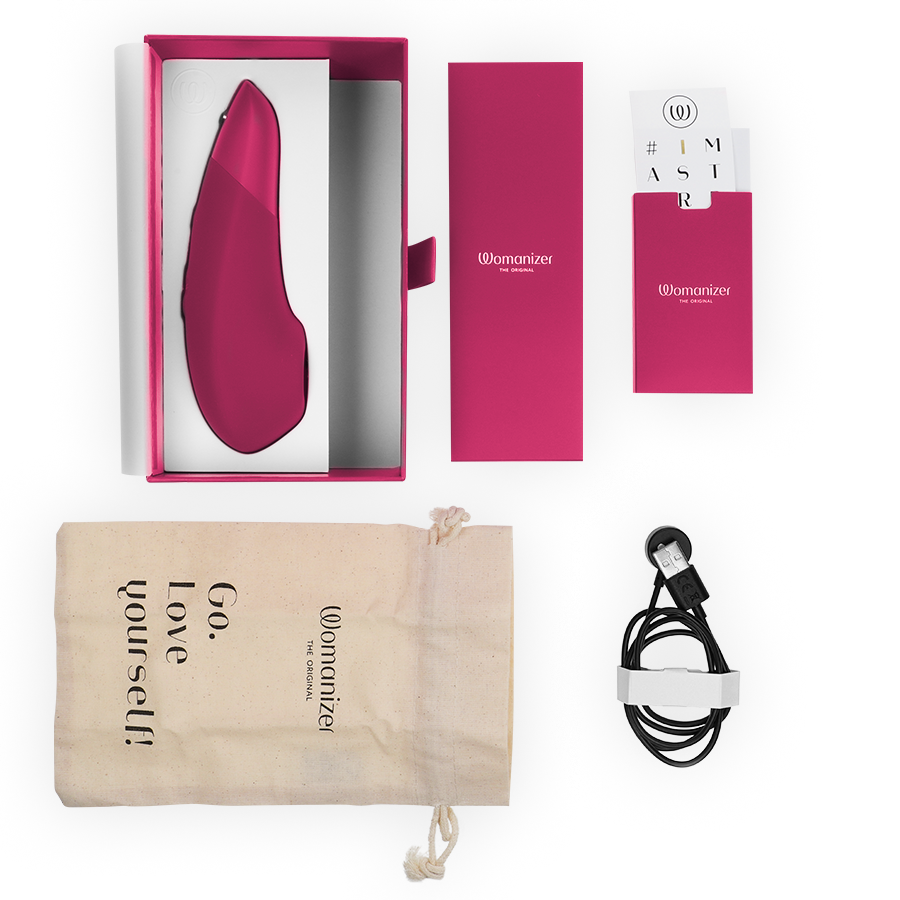 Womanizer Enhance Klitorisstimulator mit Pleasure Air & Vibration – Leuchtendes Pink