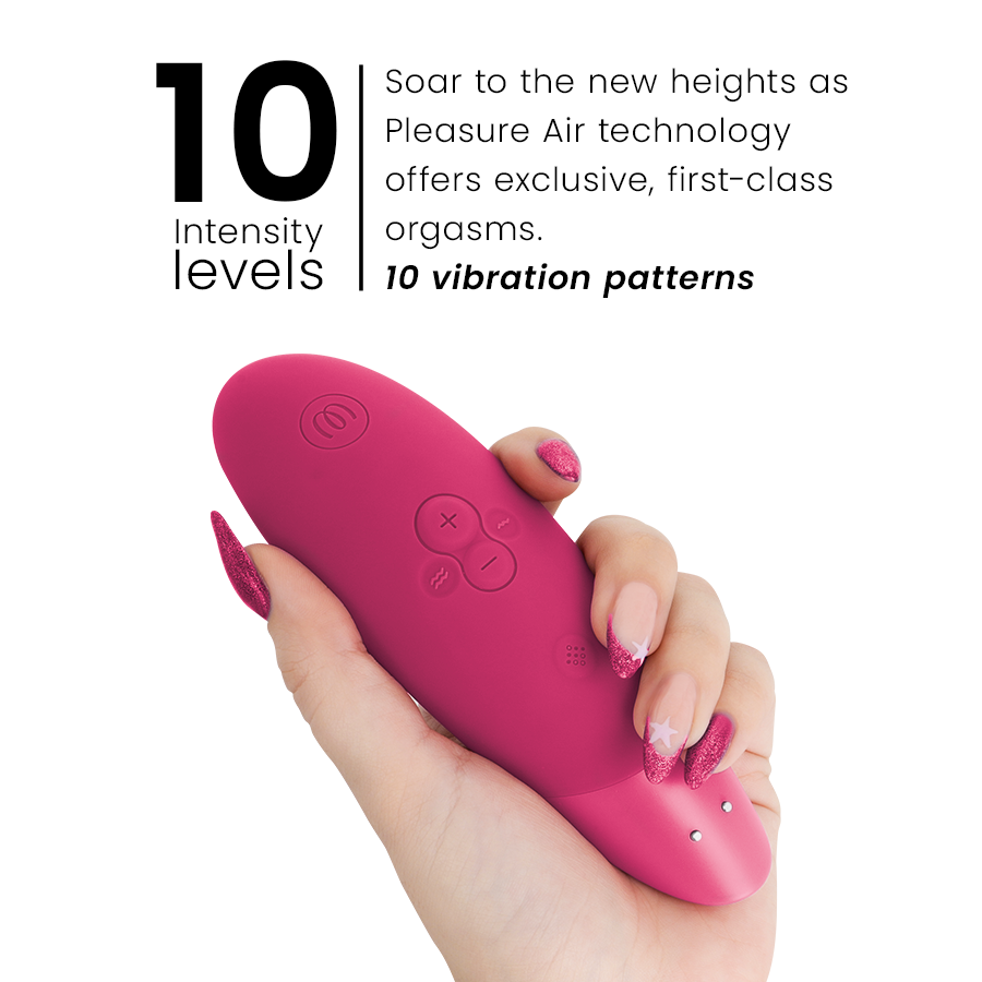 Womanizer Enhance Klitorisstimulator mit Pleasure Air & Vibration – Leuchtendes Pink