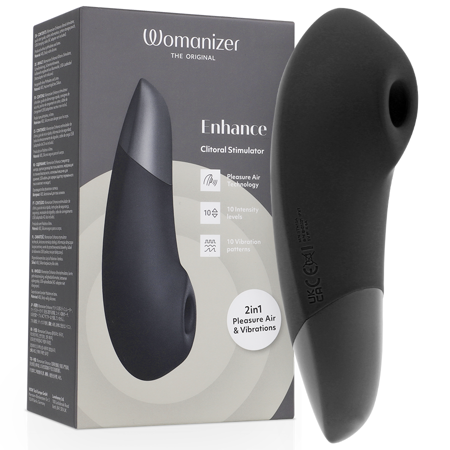 Womanizer Enhance Klitorisstimulator mit Pleasure Air & Vibration – Schwarz