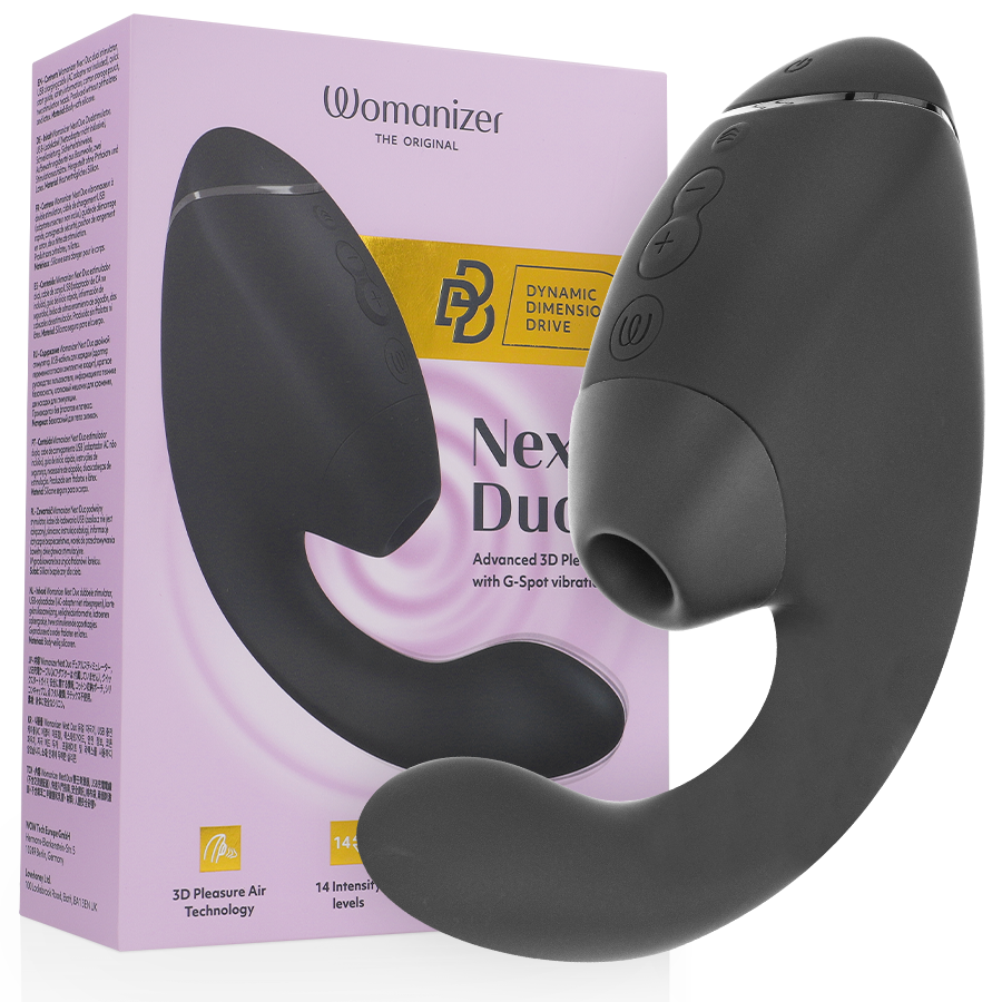 Womanizer Next Duo Doppelstimulator mit 3D Pleasure Air – Schwarz