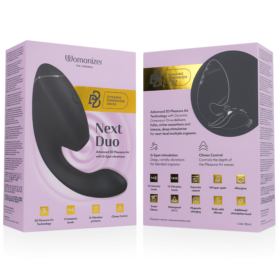 Womanizer Next Duo Doppelstimulator mit 3D Pleasure Air – Schwarz