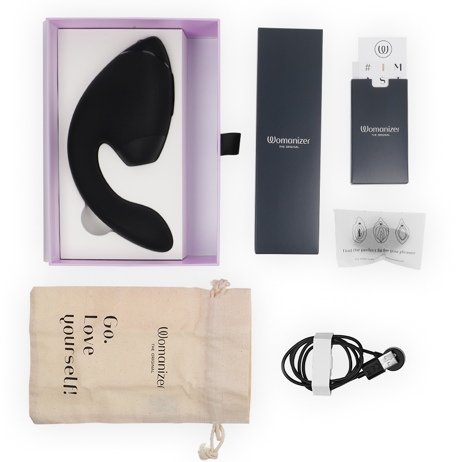 Womanizer Next Duo Doppelstimulator mit 3D Pleasure Air – Schwarz