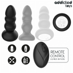 ADDICTED TOYS – ROTIERENDER VIBRIERENDER ANALPLUG MIT LED-LICHT UND FERNBEDIENUNG