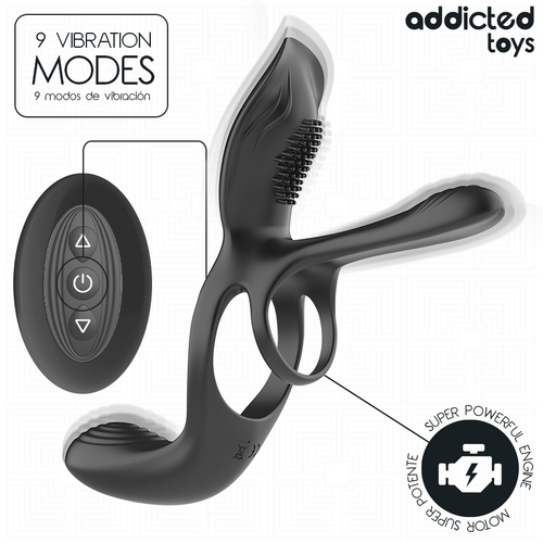 ADDICTED TOYS - DOPPELTER PENISRING MIT KLITORISSTIMULATOR