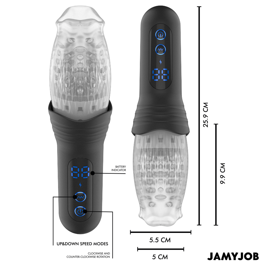 JAMYJOB - BLOW-R MASTURBATOR MIT STOSS- UND ROTATIONSFUNKTION