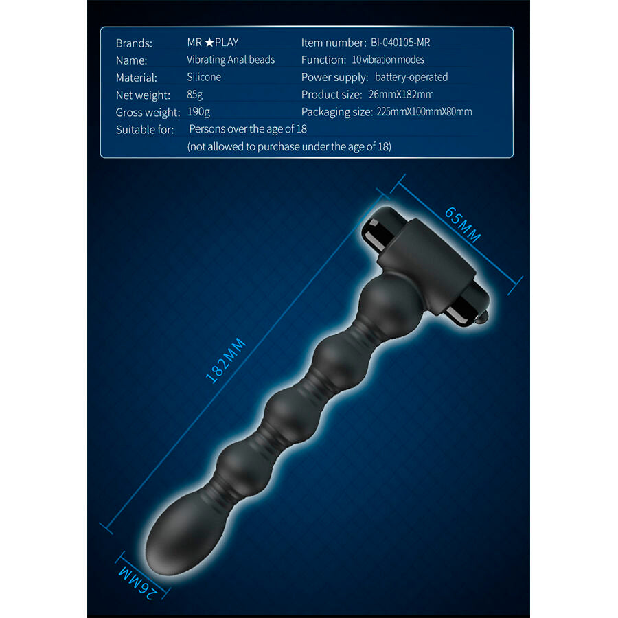 MR PLAY - VIBRIERENDER ANALPLUG-MASSAGER