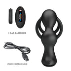 MR PLAY - VIBRIERENDER ANALPLUG MIT PENISRING UND FERNBEDIENUNG