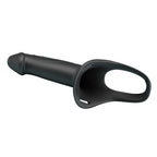 PRETTY LOVE - LANDON BLACK VIBRATING STRAP-ON