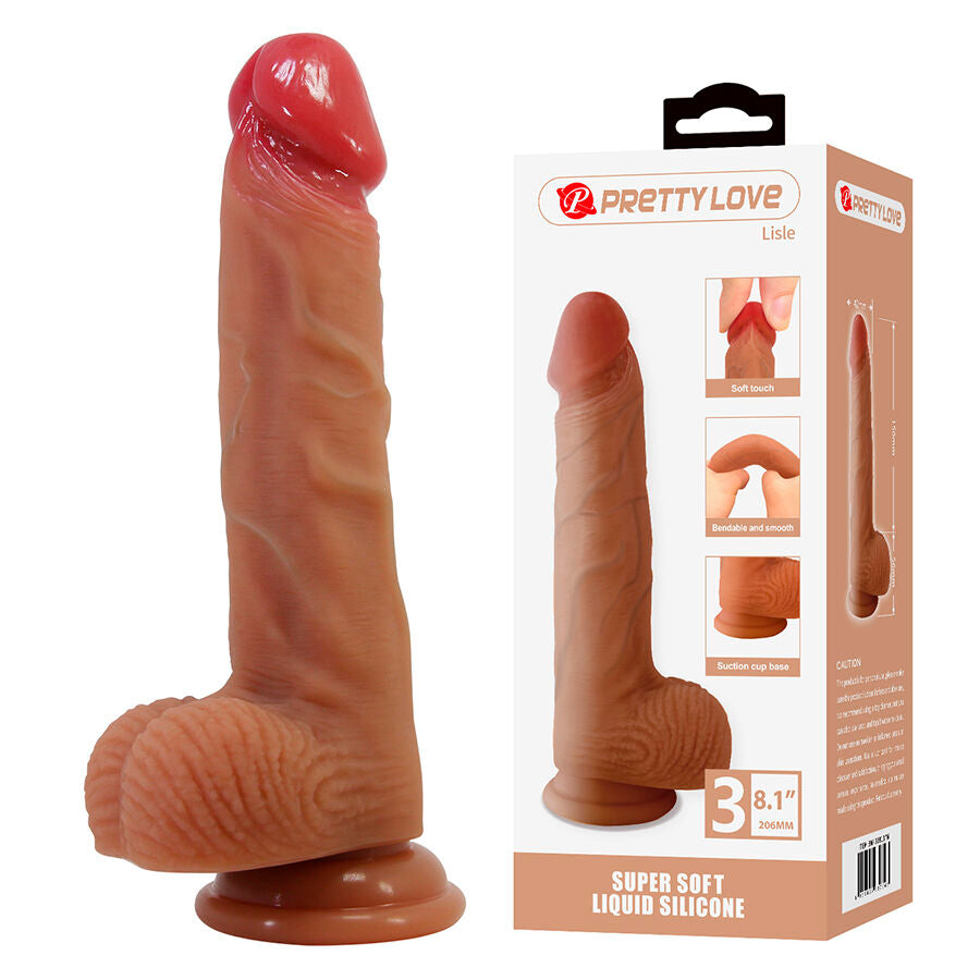 PRETTY LOVE - LISLE REALISTISCHER DILDO MIT SAUGNAPF 20,6 CM -Ø- 4,2 CM