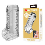 PRETTY LOVE - TRANSPARENTE, STRUKTURIERTE PENISHÜLLE
