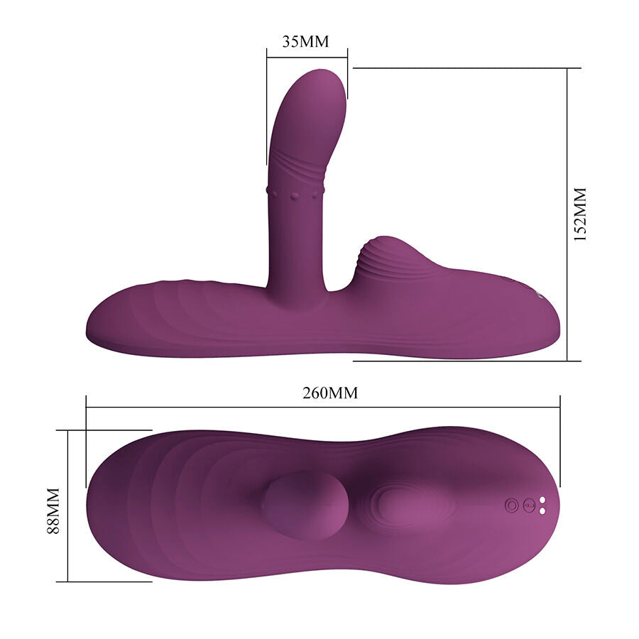 PRETTY LOVE - LUKA SITZVIBRATOR MIT WÄRMEEFFEKT UND FERNBEDIENUNG