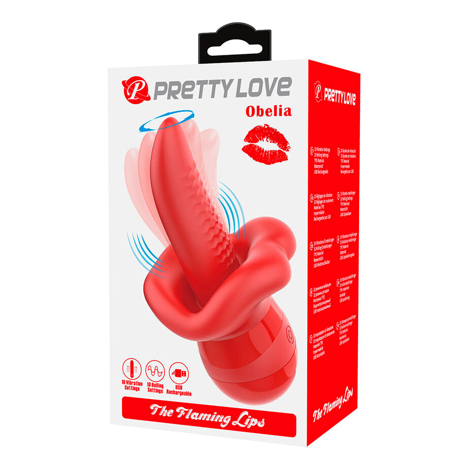 Pretty Love Obelia Masturbator mit Zungenvibrator & Orbitalbewegung