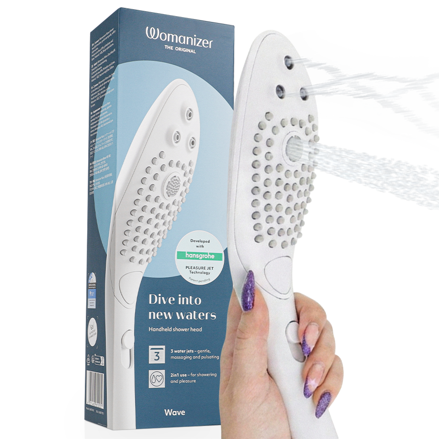 WOMANIZER - WAVE KLITORALSTIMULIERENDER DUSCHKOPF WEISS