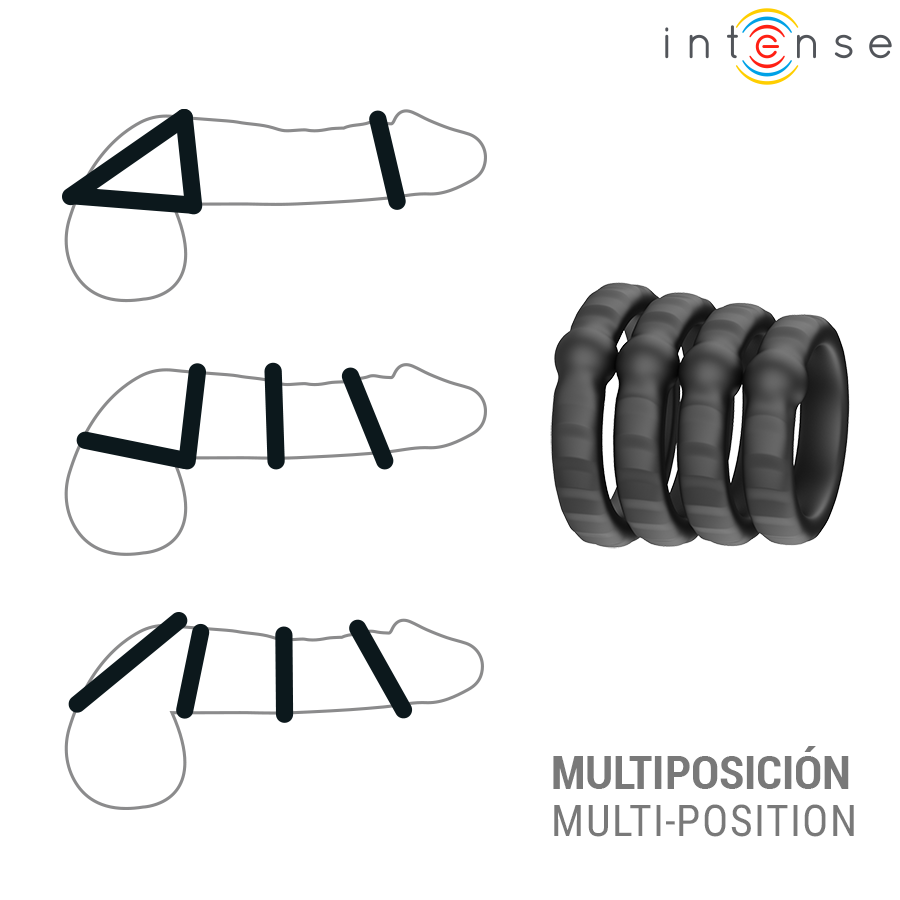 INTENSE - MICHIEL SET MIT 4 PENISRINGEN MODELL 10