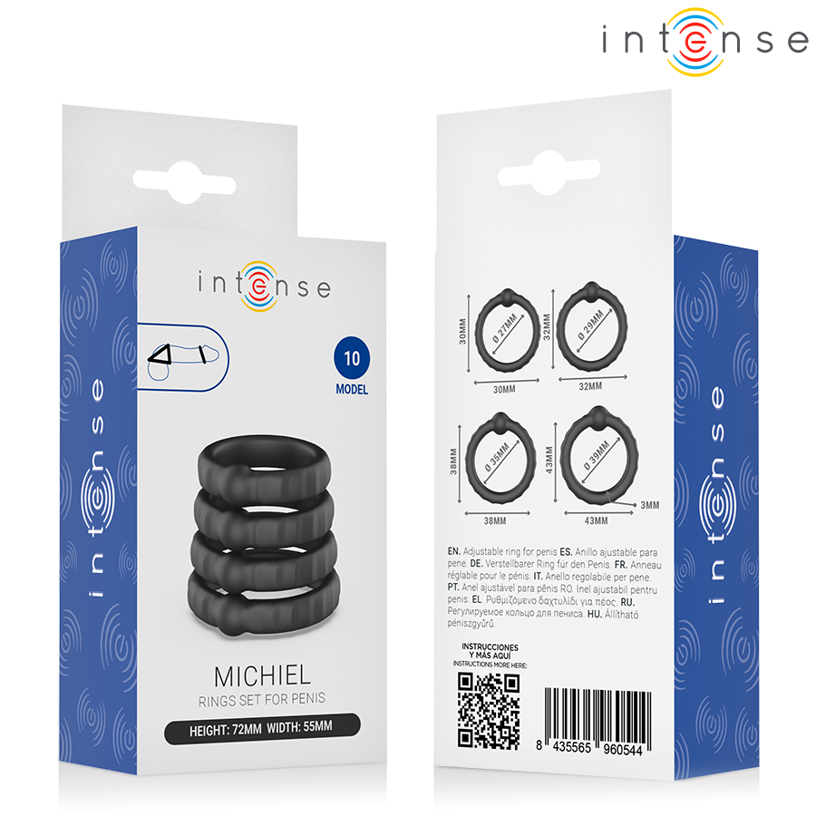 INTENSE - MICHIEL SET MIT 4 PENISRINGEN MODELL 10