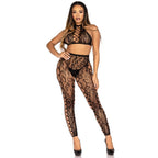 Leg Avenue 89372 – Netz-Set mit Crop-Top, Schwarz