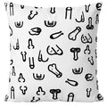 Diablo Picante Penis-Kissen Weiß, 30 × 30 cm – Produktansicht 1