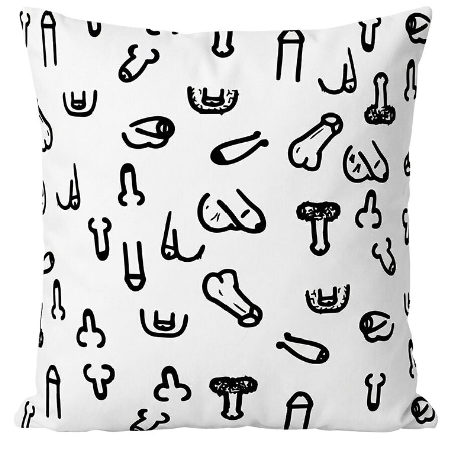 Diablo Picante Penis-Kissen Weiß, 30 × 30 cm – Produktansicht 1