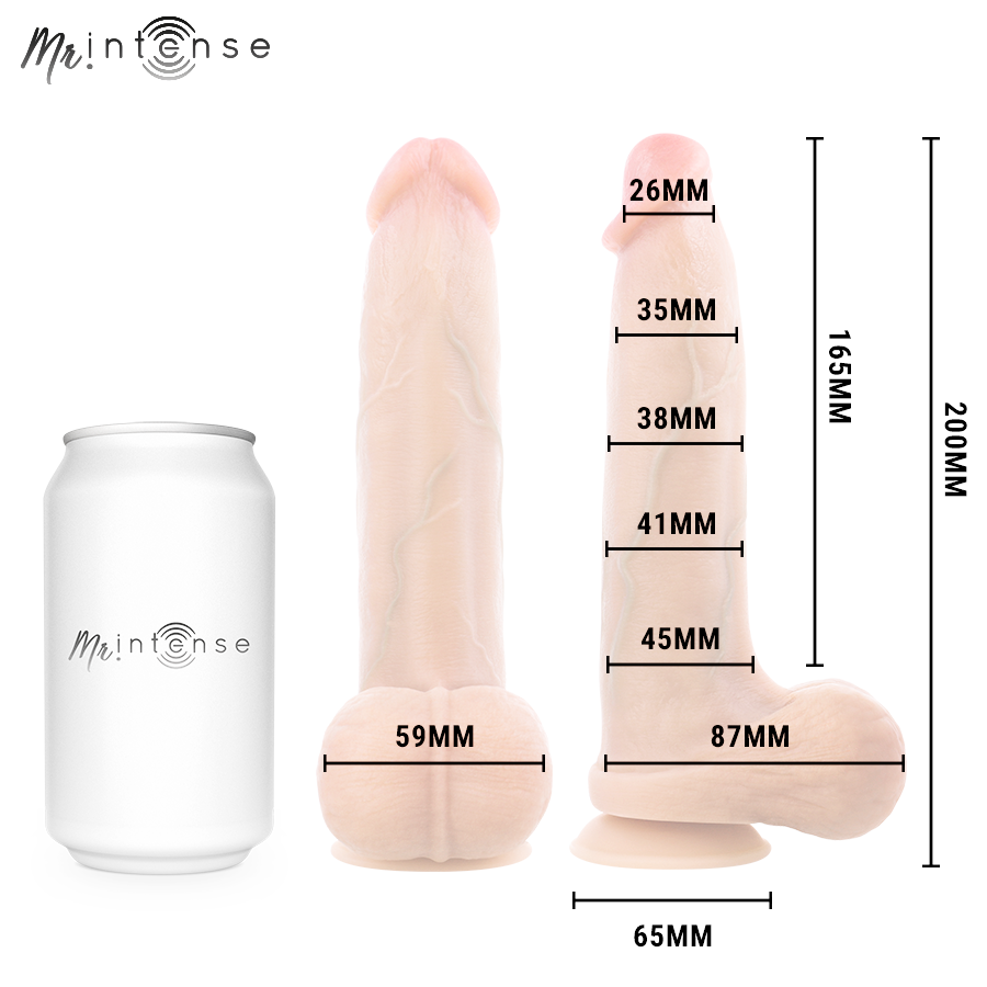 MR INTENSE - BRUCE M SILIKONDILDO MIT HODEN 20 CM -Ø- 4,5 CM