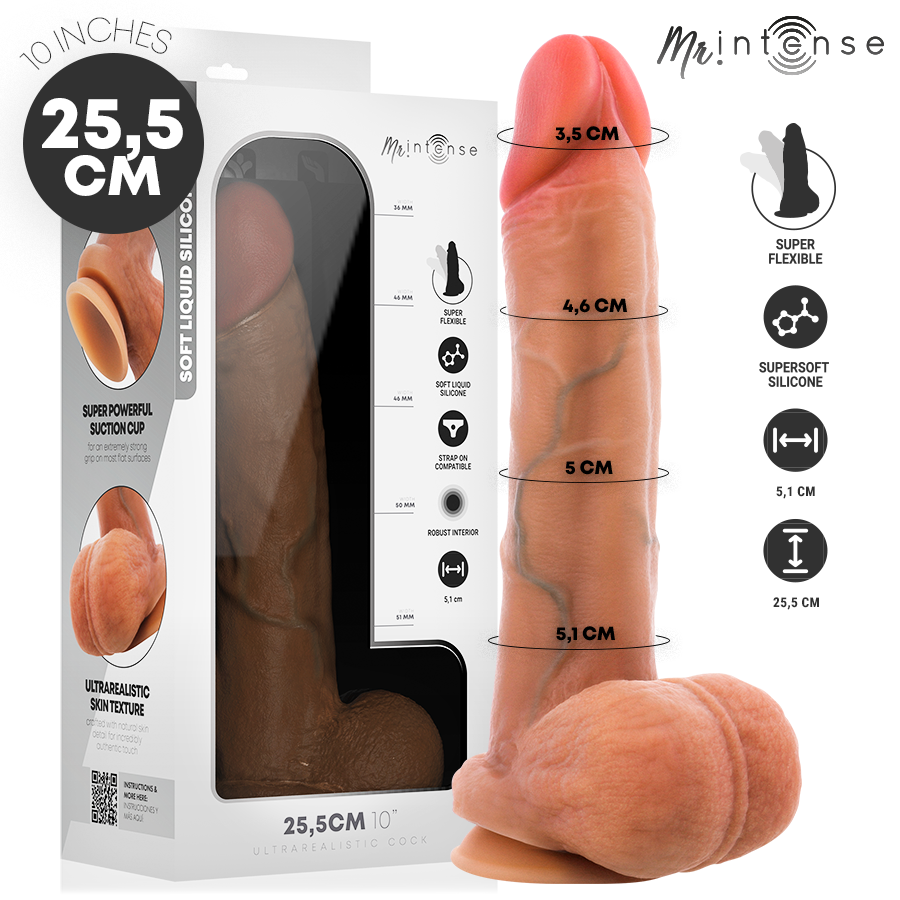 MR INTENSE - GARY XL ULTRA-REALISTISCHER SILIKON-PENIS MIT HODEN 25,5 CM -Ø- 5,1 CM