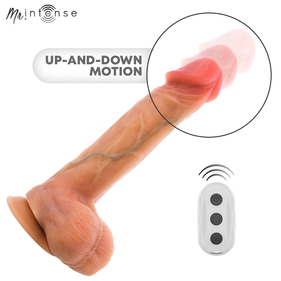 MR INTENSE - LOGAN VIBRATOR DILDO SILIKON MIT WÄRMEEFFEKT UND FERNBEDIENUNG 20 CM -Ø- 4,1 CM