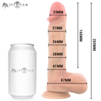 MR INTENSE - LOGAN VIBRATOR DILDO SILIKON MIT WÄRMEEFFEKT UND FERNBEDIENUNG 20 CM -Ø- 4,1 CM