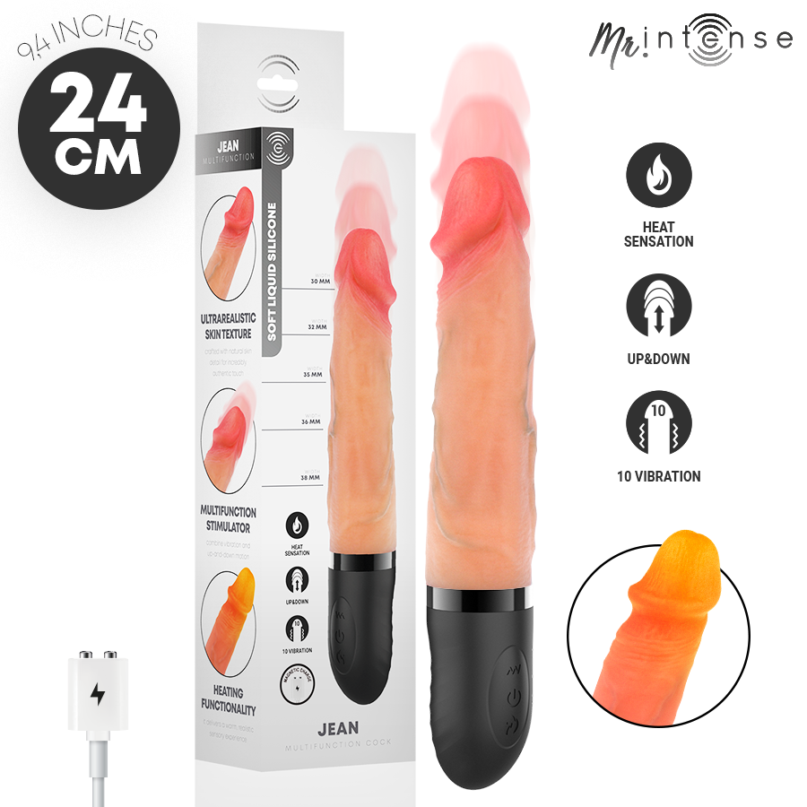 Mr Intense Jean Up&Down Vibrator mit Wärmefunktion 24 cm