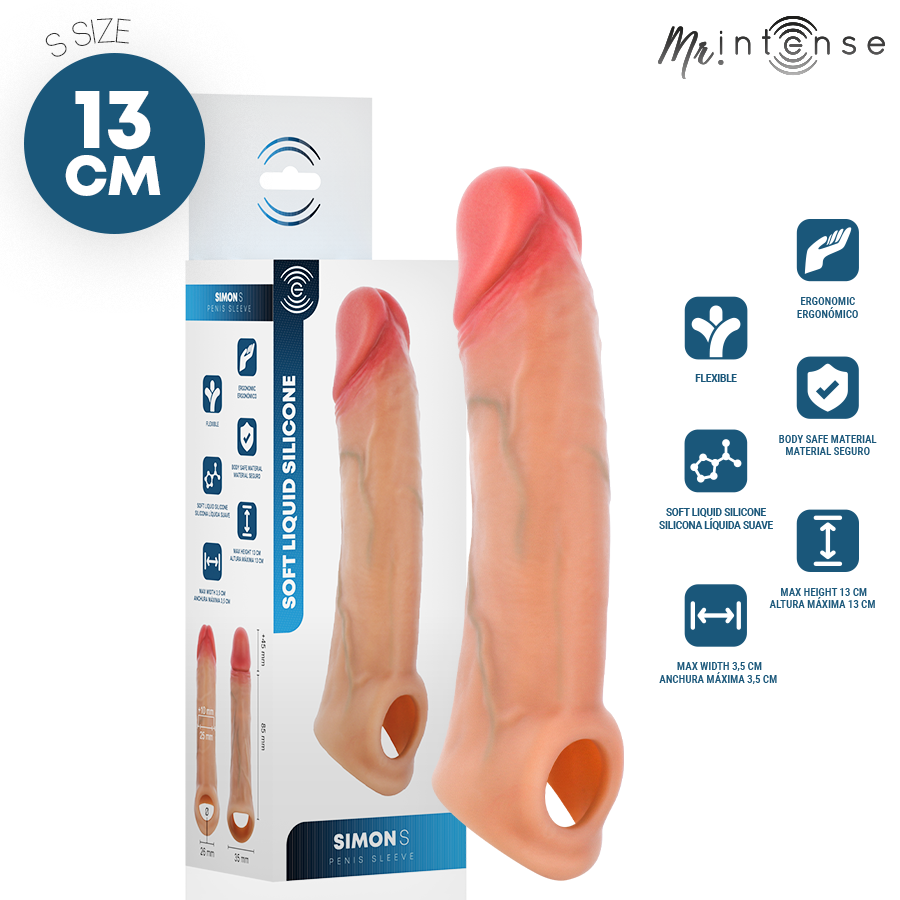 MR INTENSE - SIMON S SILIKON-PENISSCHUTZ 13 CM -Ø- 4 CM